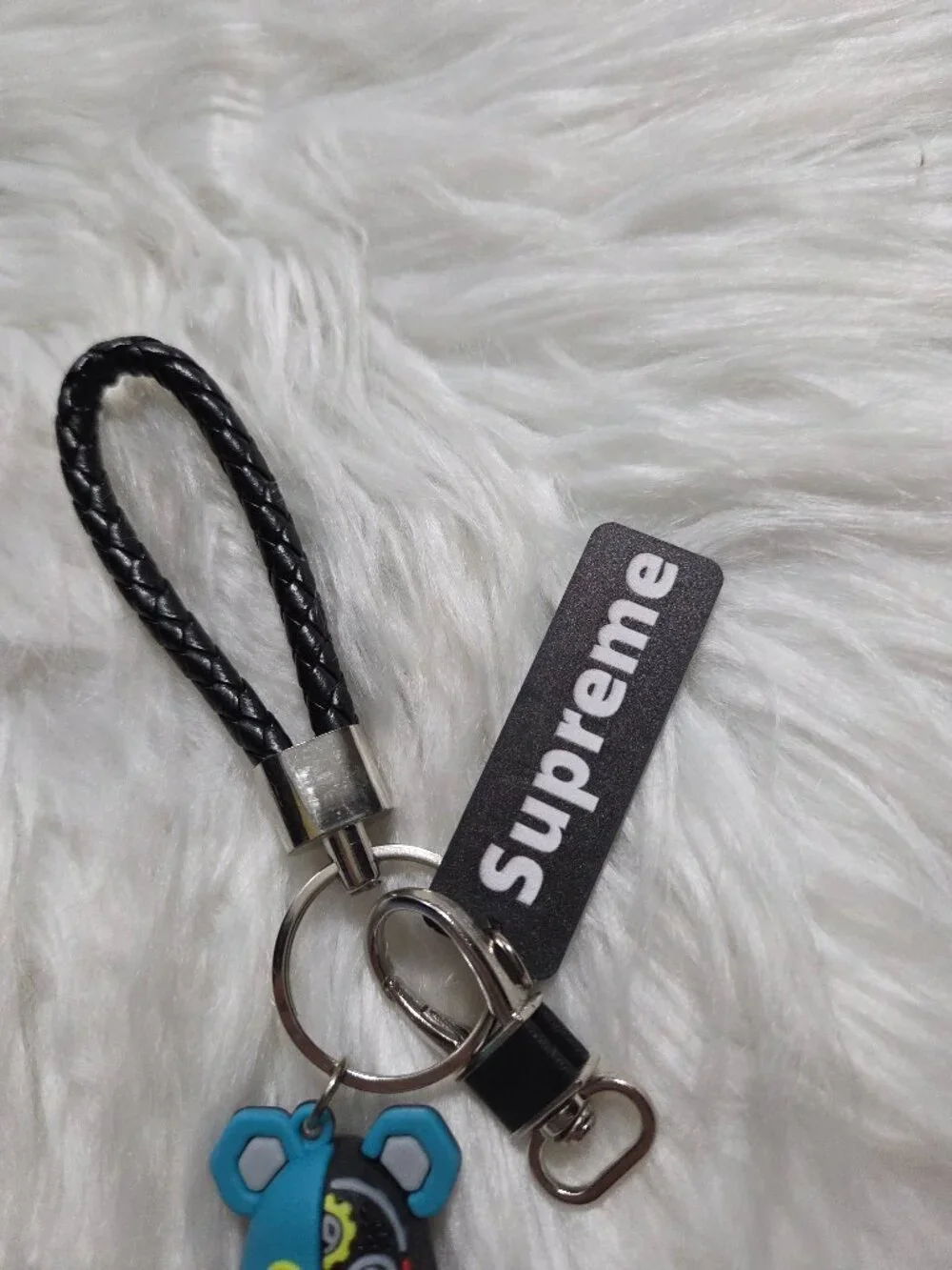 Cyborg Bear Design Keychain